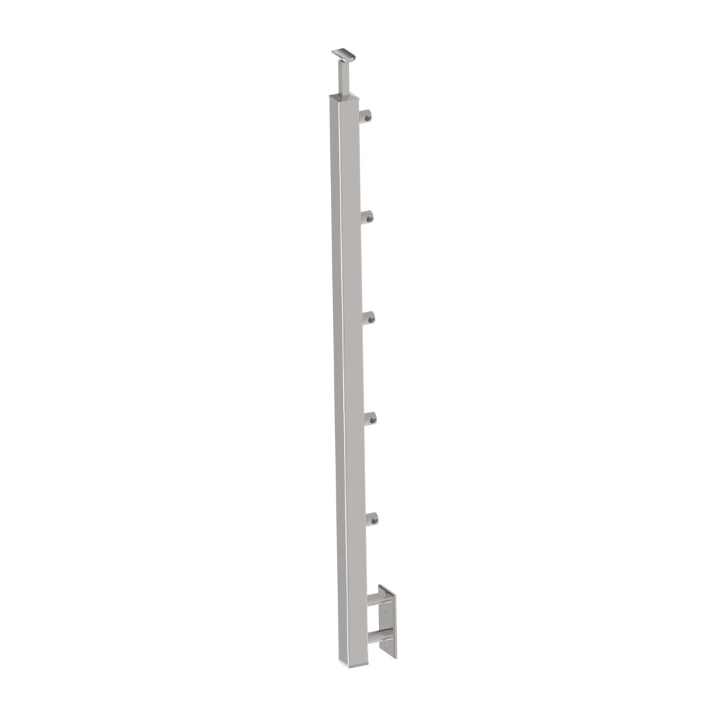 Pfosten, Seitenverankerung - grade AISI304, 40x40x